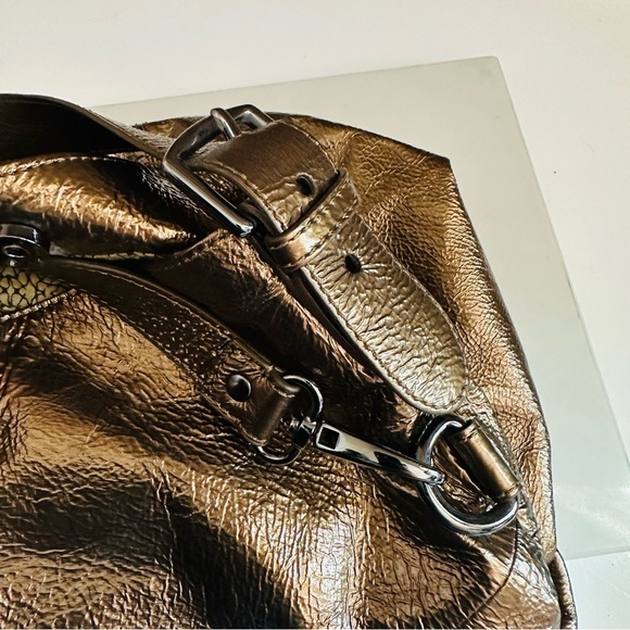 NWOT Hobo International Metallic Bronze Gramercy Gathered Leather Bag main image 8
